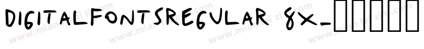 digitalfontsregular 8x字体转换